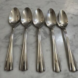 Elana by Hampton Silversmiths 18/10 Stainless Teaspoons Lot Of 5